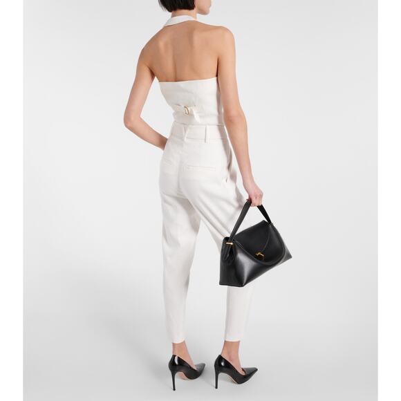 VERONICA BEARD Sofia Stretch-Linen Pant in White - Picture 5 of 15